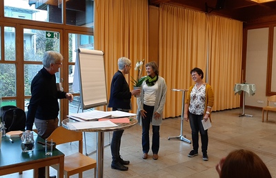 Hier im Bild mit Otto Feldbauer, Maria Berghofer , TL Leiterin Manuela Krtek