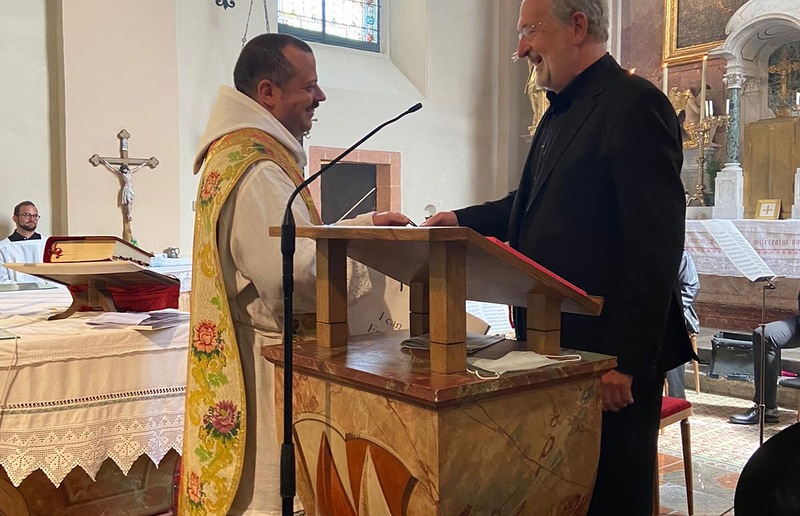 Abschied Pater Thomas / Janik Bräuer Prof. Ortner